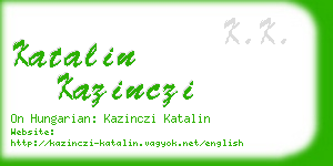 katalin kazinczi business card